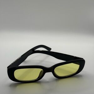 90s Retro Sunglasses with Yellow Lenses